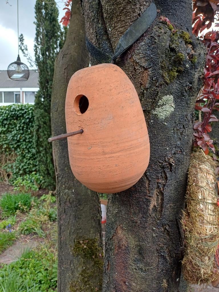 Terracotta vogelhuisje, Ophalen of Verzenden