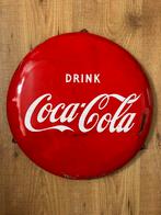Coca Cola rond bord emaille, Verzamelen, Ophalen, Gebruikt, Reclamebord