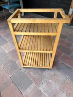 Verrijdbaar houten tafeltje met meerdere niveaus, Huis en Inrichting, Ophalen, Gebruikt