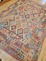 Handgeweven oosterse wollen kelim 284x194, 150 tot 200 cm, Vof Slats Antiek, Ophalen of Verzenden, Kelim