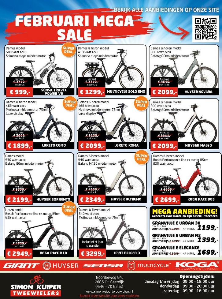 Februari Mega Sale – Pak Nu Jouw E‑bike Voordeel! 🚴✨, Fietsen en Brommers, Fietsen | Heren | Herenfietsen, Nieuw, Overige merken
