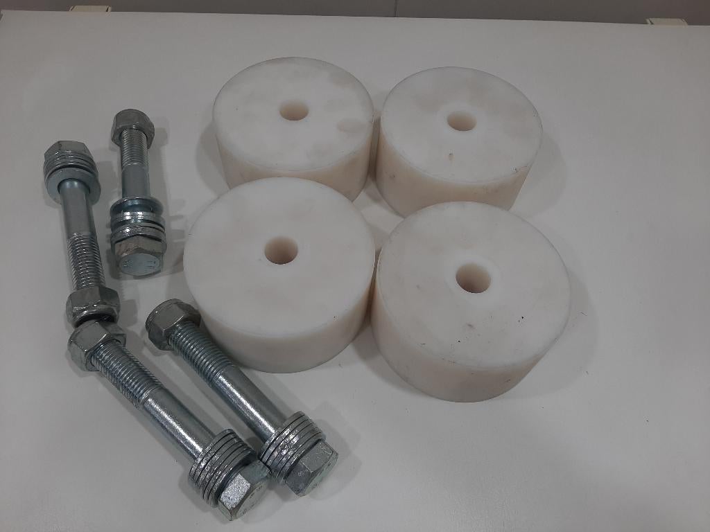 4 Nylon rollen inclusief gegalvaniseerde M24 bouten, Ophalen of Verzenden, Nieuw, Onderhoud en Reparatie