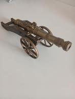 messing miniatuurkanon op houten affuit, Ophalen, Koper