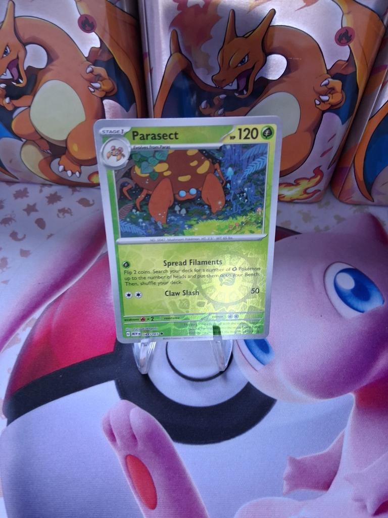 Pokémon kaart Parasect reverse holo mew 151 120 HP, Ophalen of Verzenden