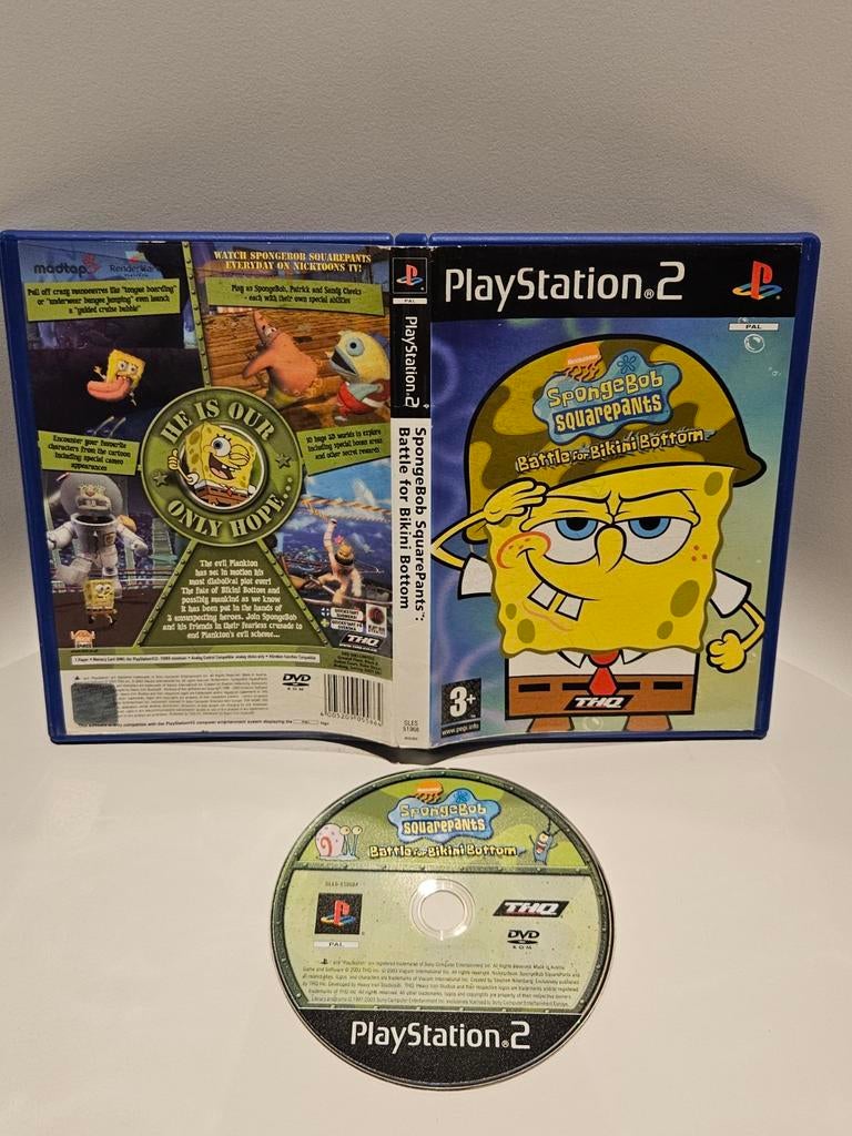SpongeBob Battle for Bikini Bottom PS2, Spelcomputers en Games, Games | Sony PlayStation 2, Avontuur en Actie, 1 speler, Ophalen of Verzenden