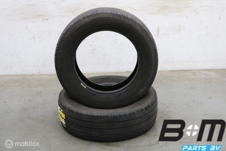 2 x 2056516 107/105T Conti VanContact 200 met 4mm 205 65 16, Auto-onderdelen, Banden en Velgen, Gebruikt, 16 inch, 205 mm, Band(en)
