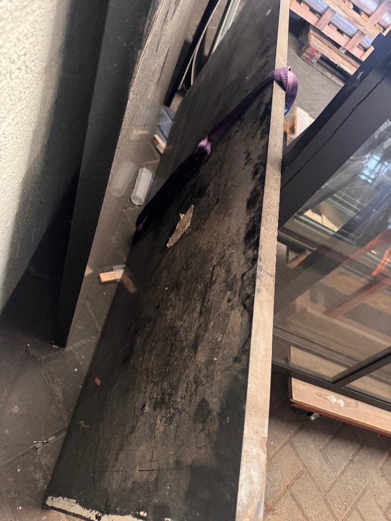 Werkblad composiet/graniet, Ophalen, 100 tot 150 cm, Grijs, Zo goed als nieuw