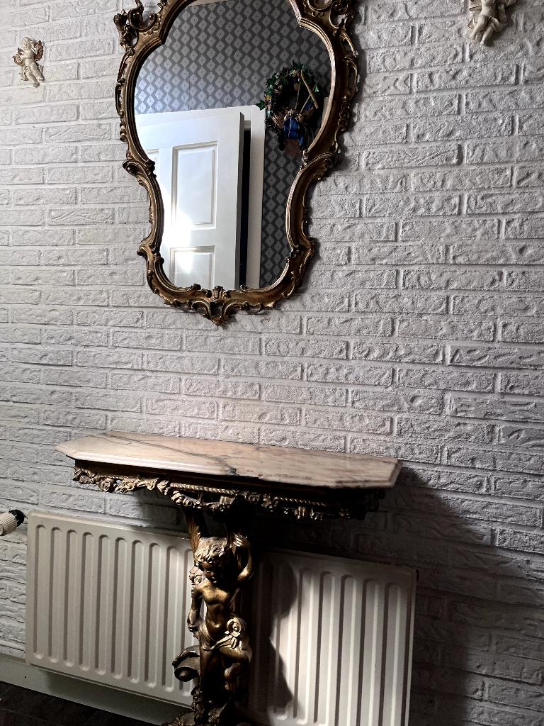 ornament met spiegel, 100 tot 150 cm, Ophalen of Verzenden, Zo goed als nieuw, Rechthoekig