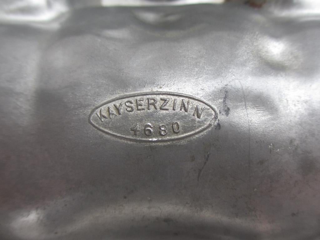 Hugo Leven - KAYSERZINN jugendstil tinnen inktpot/ kandelaar, Antiek en Kunst, Antiek | Tin, Ophalen of Verzenden