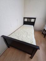 Eenpersoons Hemnes bed met matras - Zwart, Eenpersoons, Ophalen of Verzenden, Hout, 100 cm