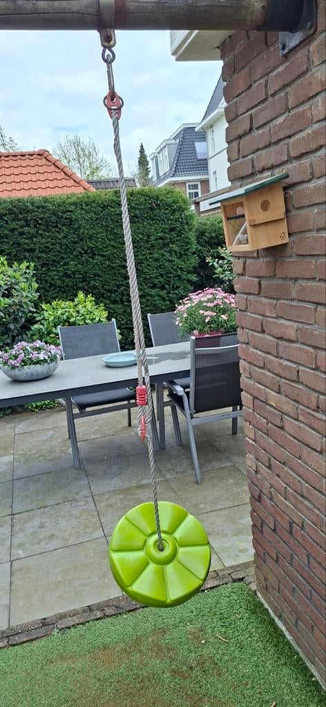 Groene ronde schommel met touw, Ophalen of Verzenden, Schommel