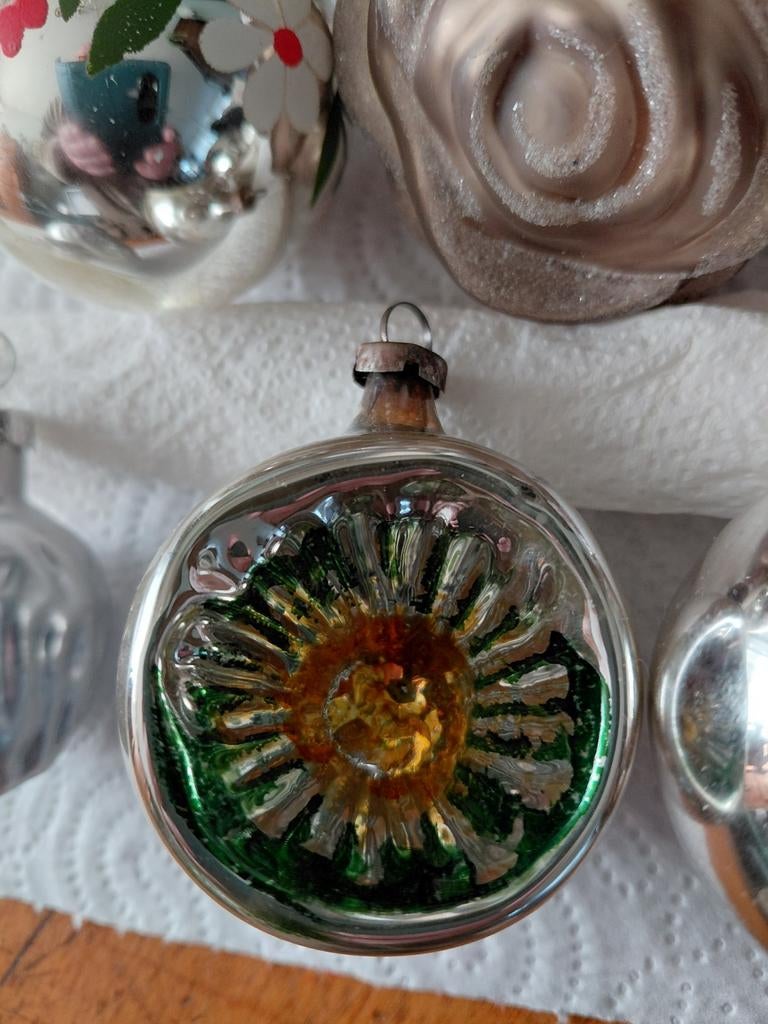 8 oude kerstballen, Antiek en Kunst, Curiosa en Brocante, Ophalen of Verzenden
