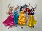 5 Disney prinsses Barbies met assocoires - Ariel, Belle, etc, Ophalen of Verzenden, Gebruikt, Barbie