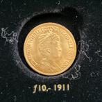 Gouden tientje 1911 Wilhelmina, Koningin Wilhelmina, Losse munt, 10 gulden, Goud