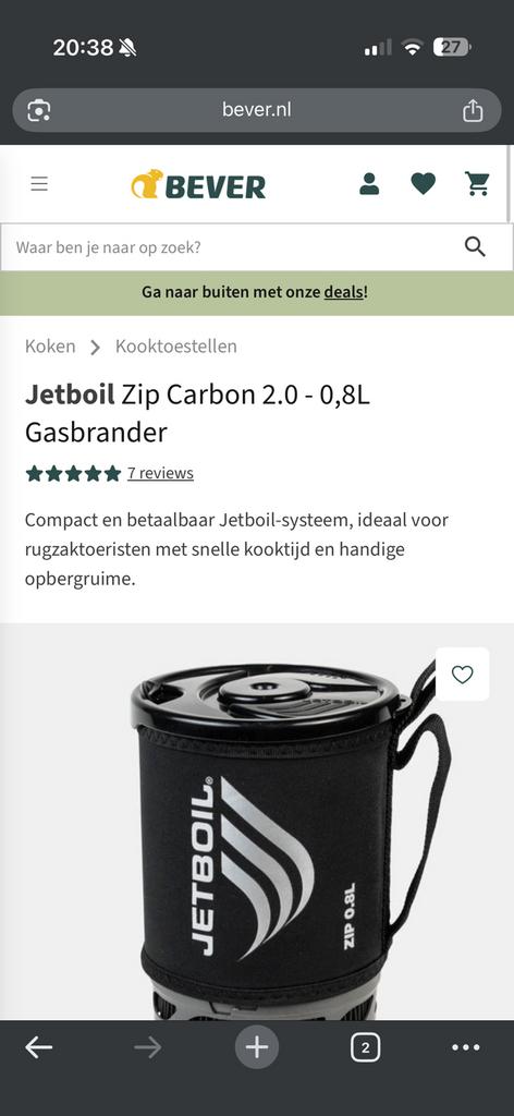 Jetboil Zip nieuw, Caravans en Kamperen, Kampeeraccessoires, Ophalen of Verzenden, Nieuw