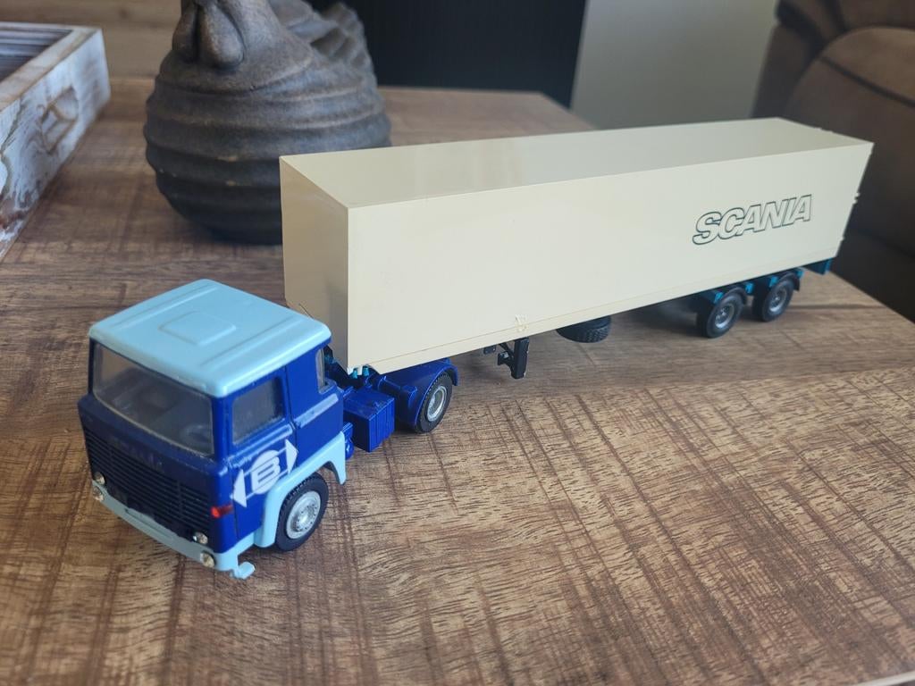Scania Berkelaar trekker met demo oplegger, Hobby en Vrije tijd, Modelauto's | 1:50, T, T, Zo goed als nieuw, Tekno