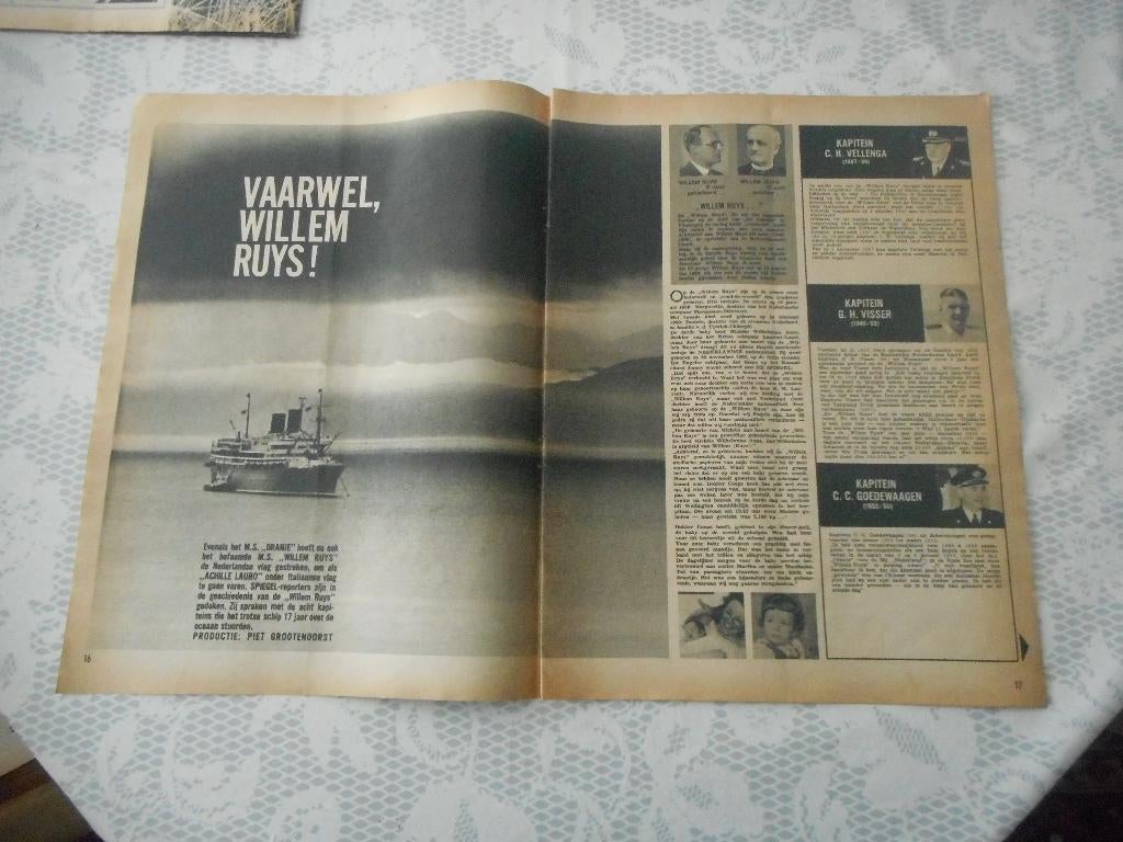 Willem Ruys. Vaarwel. 1965., Verzamelen, Scheepvaart, Ophalen of Verzenden, Gebruikt, Overige typen