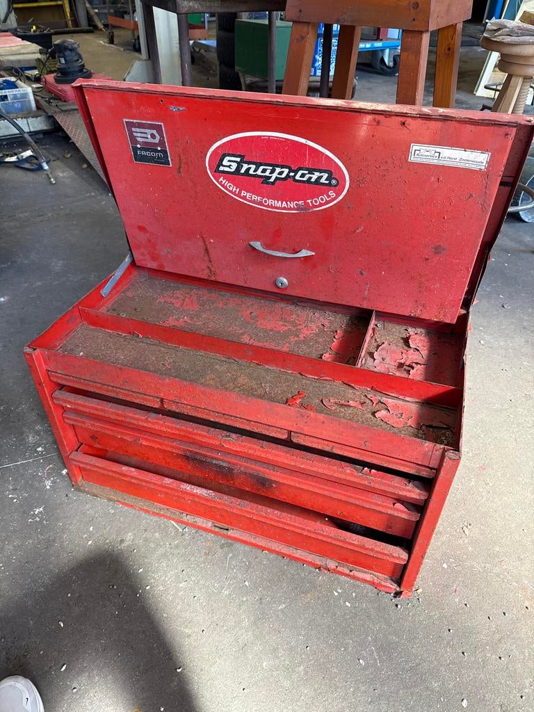 Vintage Gereedschapskist - Rood, Gebruikt, Ophalen