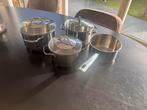 BK 4-delige pannenset, Huis en Inrichting, Keuken | Potten en Pannen, Pannenset, Ophalen of Verzenden, Zo goed als nieuw, Rvs