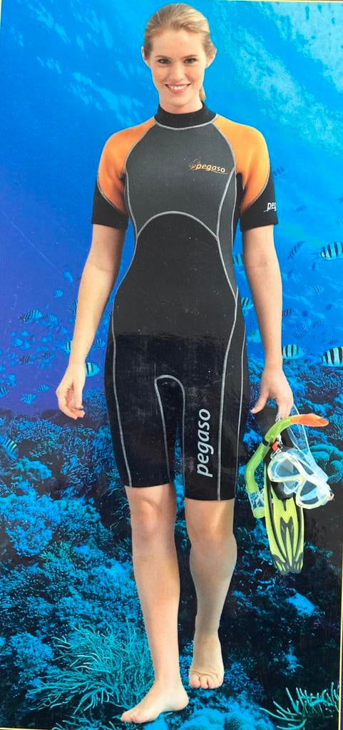 Neopreen 3 mm, shorty dames maat M, Watersport en Boten, Duiken, Ophalen of Verzenden, Zo goed als nieuw, Duikpak