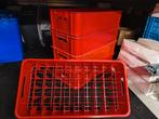 Partij 50 vak glaskrat rood - Per stuk verkocht, Doe-het-zelf en Verbouw, Kratten en Dozen, Ophalen of Verzenden, Minder dan 40 cm