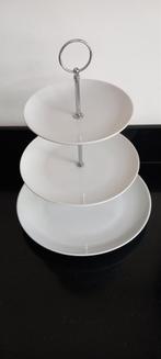 Witte etagere met 3 lagen, Ophalen of Verzenden, Zo goed als nieuw