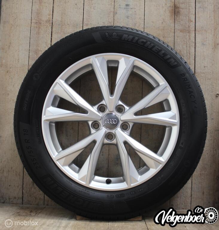 Originele Audi Q3 velgen + Michelin zomerbanden | 18 inch, Auto-onderdelen, Banden en Velgen, Gebruikt, Zuiderinslag 2 3833 BP, Leusden