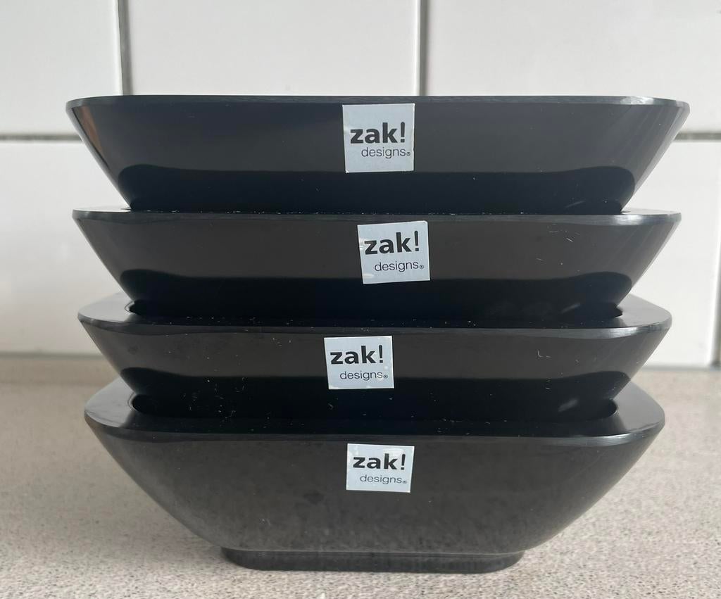 4 prachtige Zak!  design bakjes schaaltjes zwart € 0,00, Ophalen of Verzenden