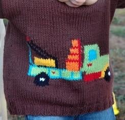 Takelwagen trui breipatroon, Hobby en Vrije tijd, Breien en Haken, Ophalen of Verzenden, Zo goed als nieuw, Breien, Patroon of Boek