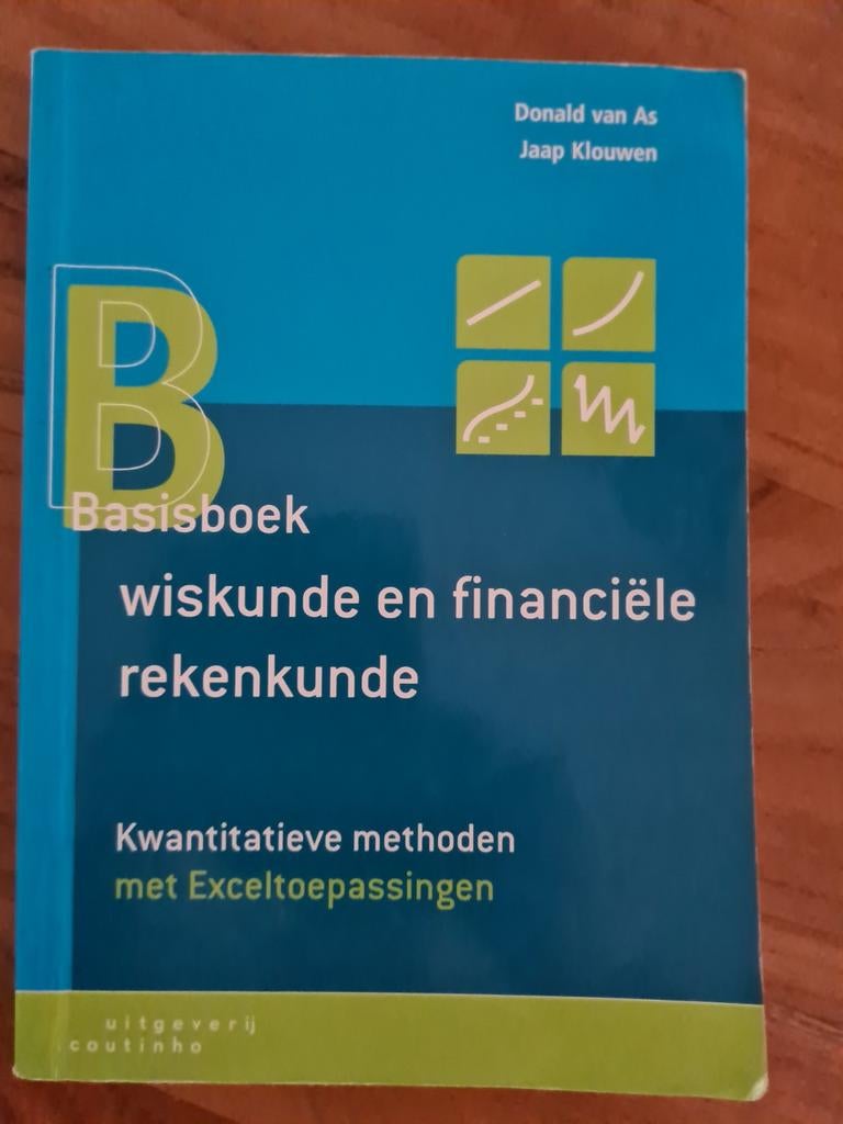 Basisboek Wiskunde en Financiële Rekenkunde, Boeken, Studieboeken en Cursussen, Ophalen of Verzenden, Zo goed als nieuw, HBO