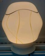 vintage thabur plafonnière opaline glas met kleur jaren50,60, Ophalen of Verzenden, Gebruikt, Glas, Vintage thabur plafonnière opaline