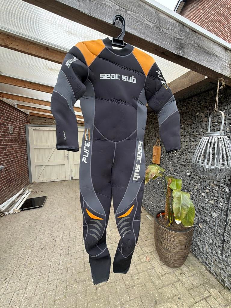 Seac sub 7mm natpak maat XL met ritsen en seals, Ophalen of Verzenden, Gebruikt, Duikpak