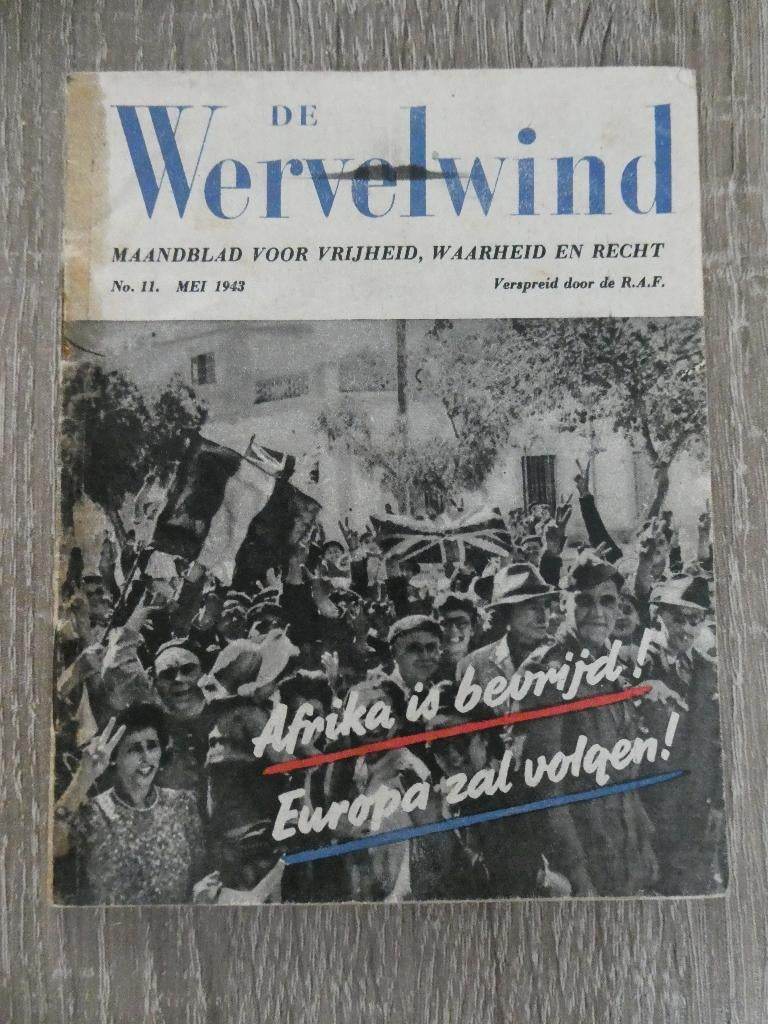 De Wervelwind No. 11 - Mei 1943., Ophalen of Verzenden, Landmacht, Nederland, Boek of Tijdschrift