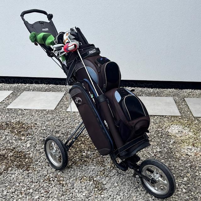Meer dan complete golfset met opvouwbare golfkar, Sport en Fitness, Golf, Gebruikt, Golfkar, Overige merken, Ophalen