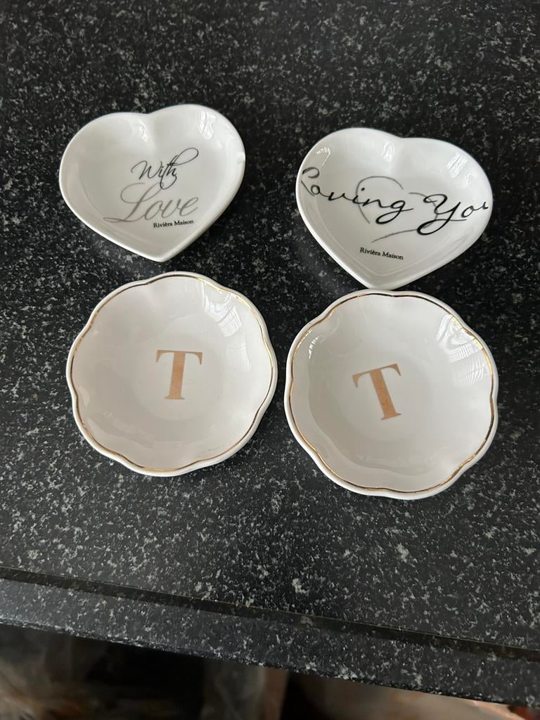 Theezakjes schaaltjes riviera maison, Huis en Inrichting, Ophalen of Verzenden, Overige stijlen, Glas, Schaal of Schalen