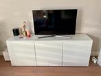 Ikea Besta dressoir / tv-meubel hoogglans wit, Ophalen, 150 tot 200 cm, 25 tot 50 cm, Gebruikt