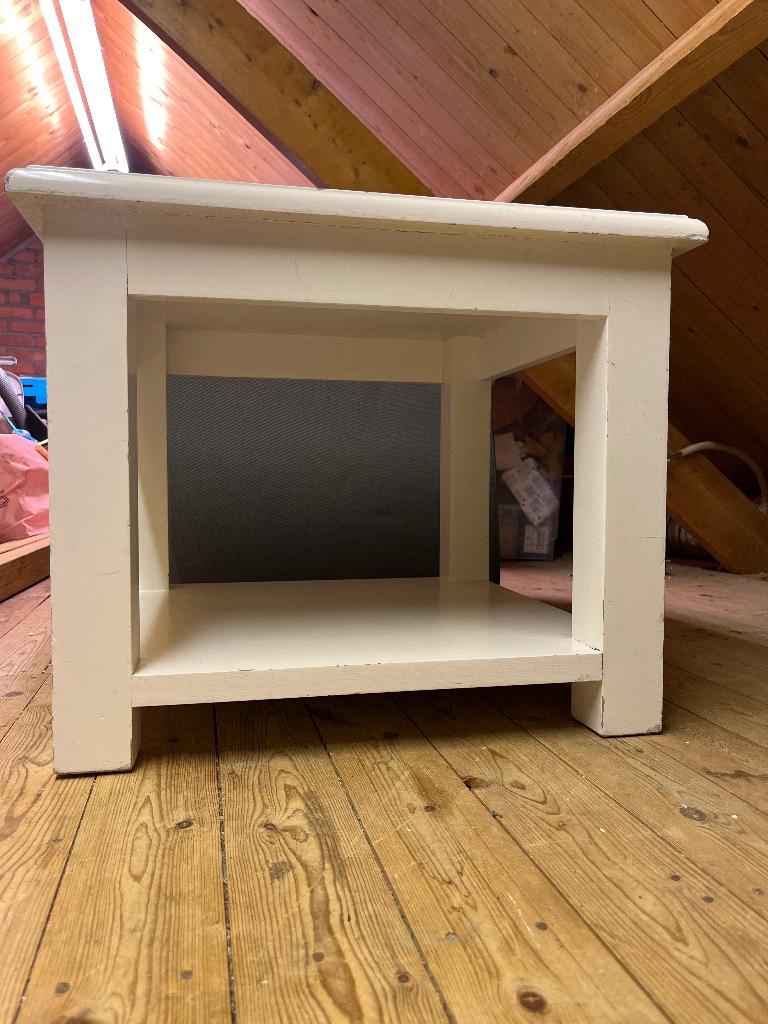 Bijzettafel, Minder dan 55 cm, Gebruikt, Rechthoekig, Hout