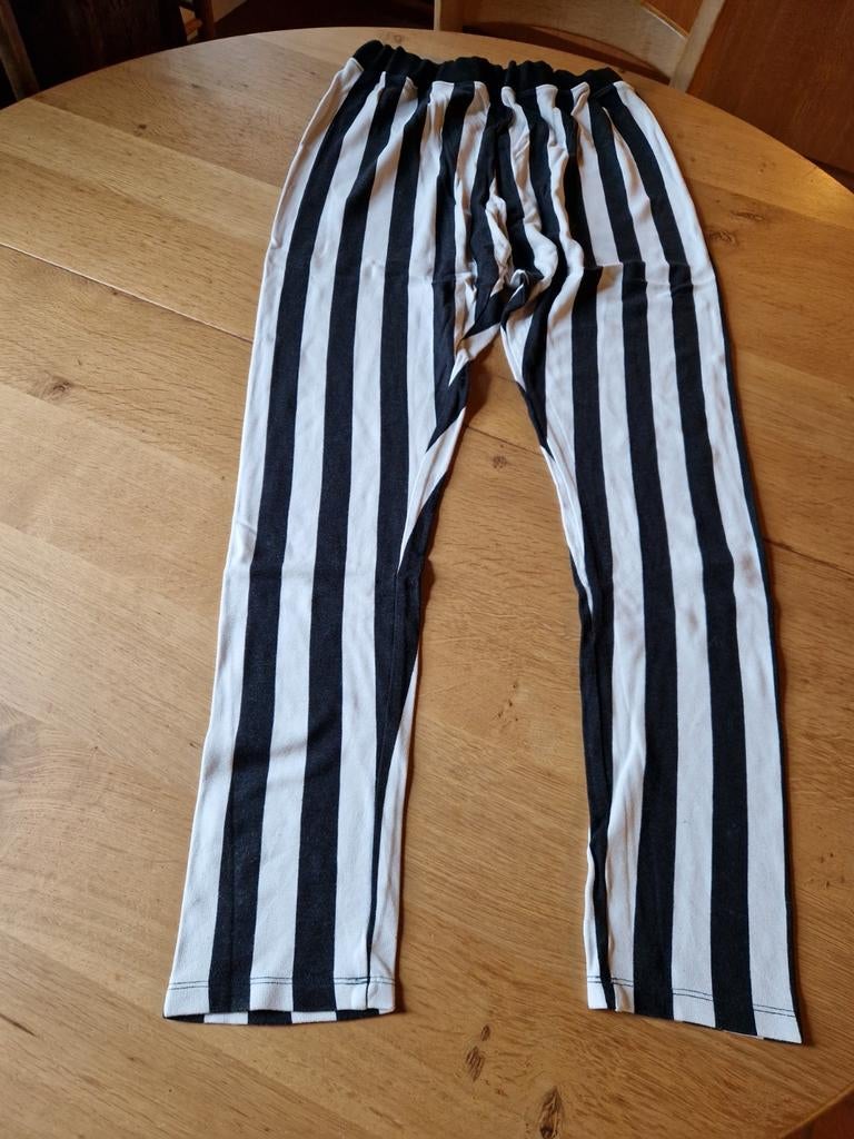 GESTREEPTE BROEK MAAT XL ZWART / WIT, Wit, Maat 46/48 (XL) of groter, Ophalen of Verzenden, Zo goed als nieuw