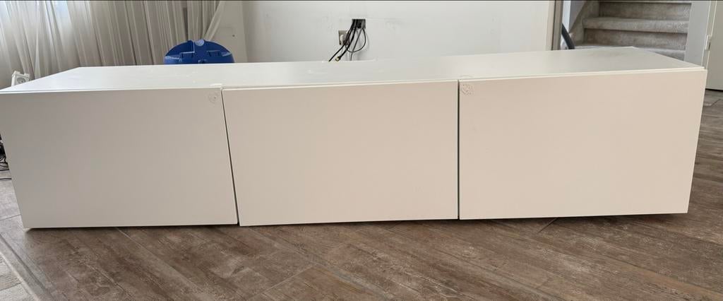 Ikea Besta tv meubel wit, Huis en Inrichting, Kasten | Televisiemeubels, Ophalen, Overige materialen, Gebruikt, 150 tot 200 cm
