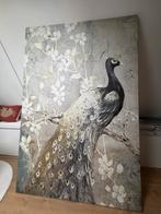 Groot canvas schilderij met pauw, Ophalen