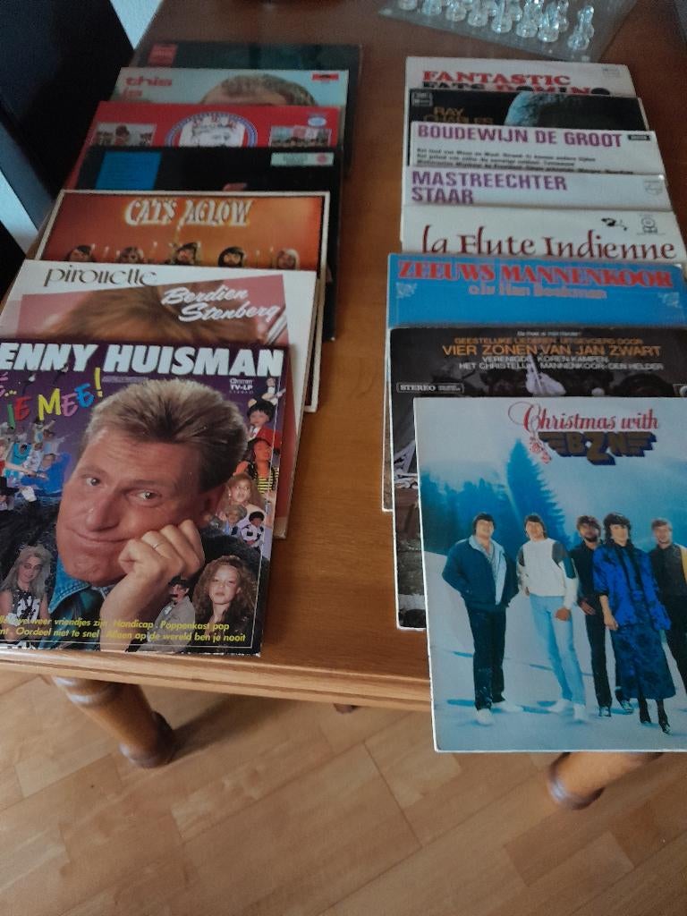 56 langspeelplaten van diverse artiesten en genres., Ophalen, Gebruikt, 12 inch, Inclusief binnenhoes