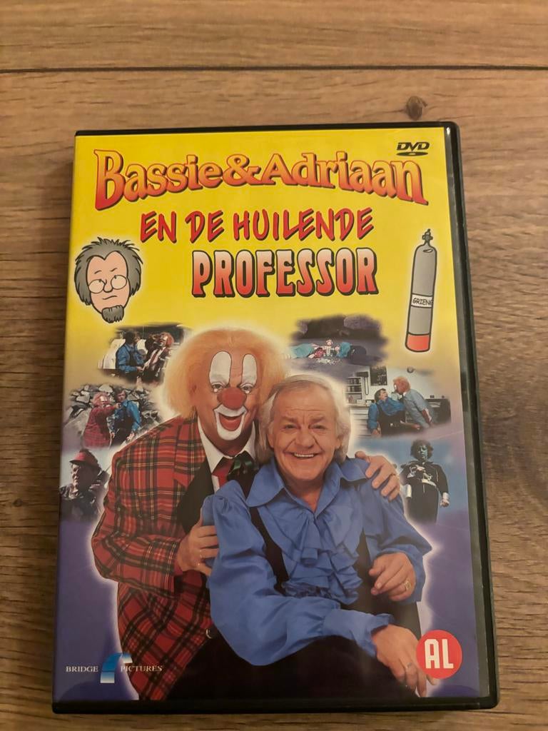 DVD Bassie en Adriaan en de Huilende Professor, Cd's en Dvd's, Dvd's | Kinderen en Jeugd, Avontuur, Gebruikt, Alle leeftijden