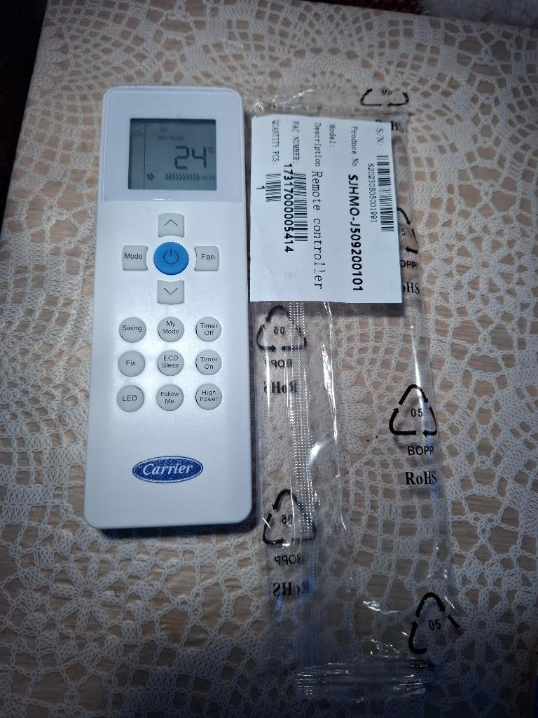 Carrier 51QPD012NS originele (OEM) afstandsbediening, Ophalen of Verzenden, Nieuw, Ventilator en Afzuiger