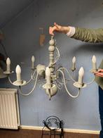 Vintage Kroonluchter met 6 Lichtpunten - Grijs, Ophalen of Verzenden, Gebruikt, Metaal, Vintage, Klassiek, Landelijk