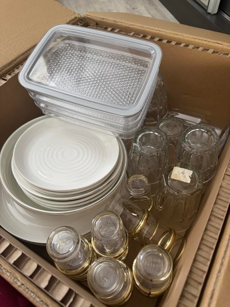 IKEA Glazen en borden, Glas of Glazen, Gebruikt, Ophalen of Verzenden, Glas