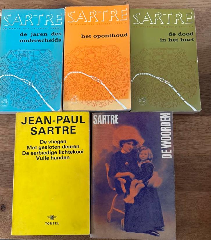 Jean-Paul Sartre - o.a. De wegen der Vrijheid, De Teerling, Boeken, Filosofie, Gelezen, Overige onderwerpen, Ophalen of Verzenden