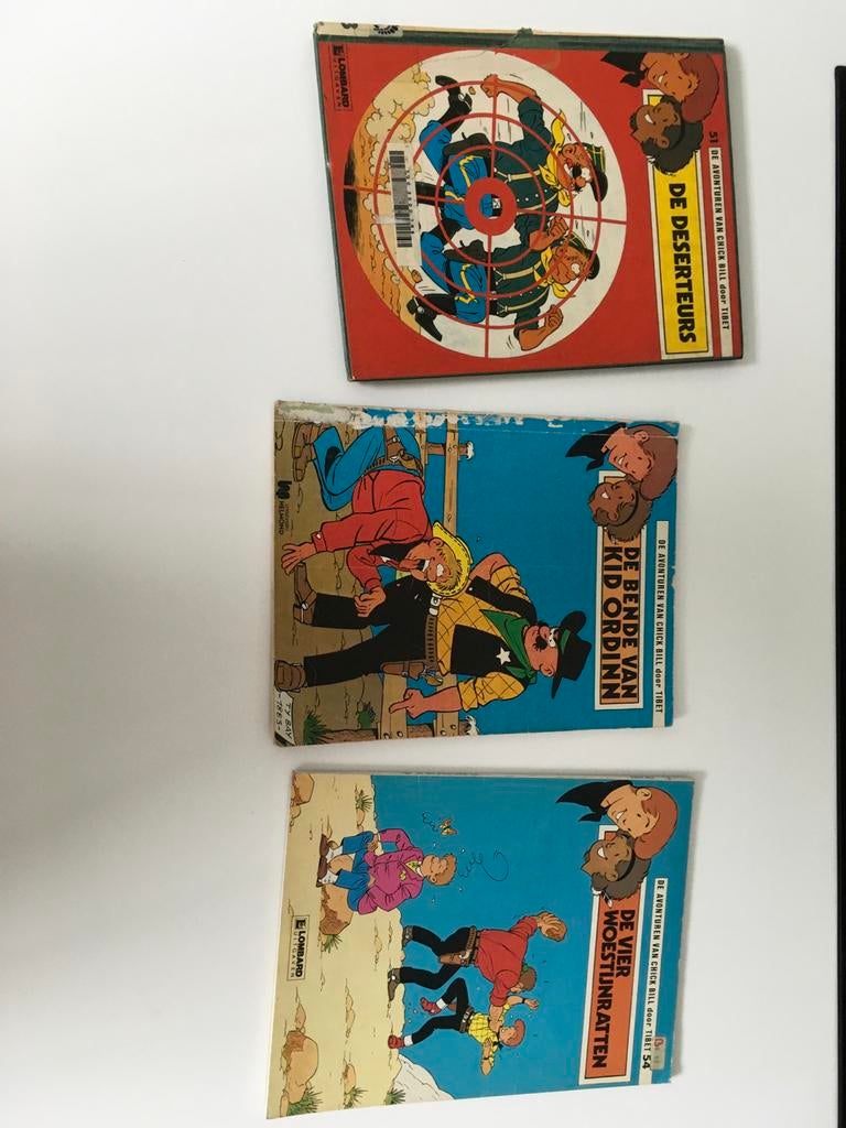 4 Chick Bill stripboeken, Meerdere stripboeken, Ophalen of Verzenden, Gelezen