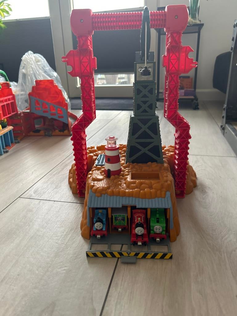 Thomas de Trein Cranky de Kraan Speelset, Learning Curve international, Onbekend, Ophalen of Verzenden, Zo goed als nieuw