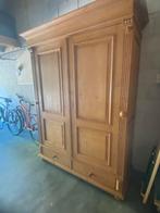 Antiek geloogd grenen kast - hang, leg of combi, Ophalen