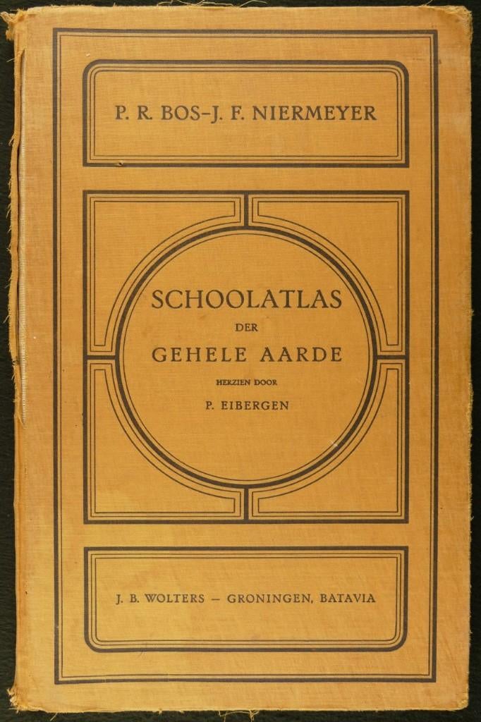 Schoolatlas der gehele aarde: P.R. Bos, J.F. Niermeyer, Gelezen, Bosatlas, Ophalen of Verzenden, 1800 tot 2000
